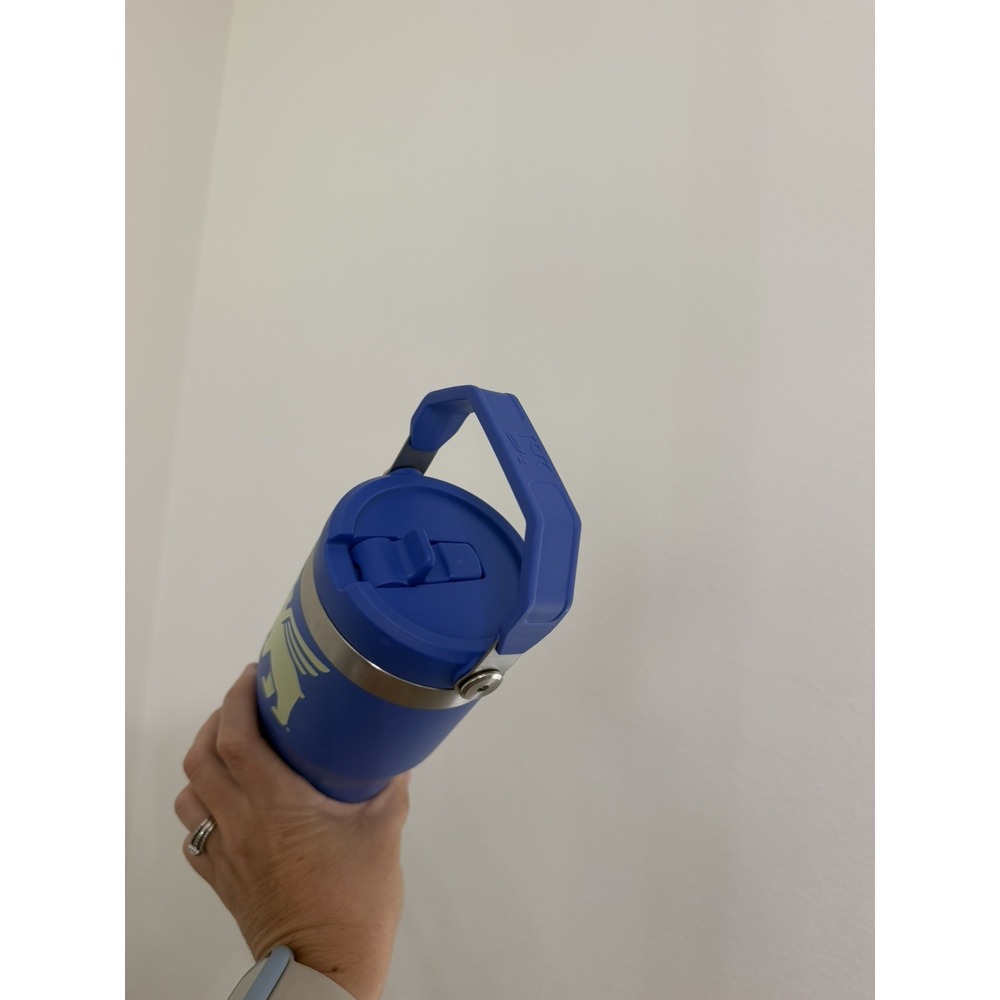 Stanley 20 oz Stainless Steel IceFlow Flip Top Blue/Purple "Stanley the Bear" - Picture 3 of 4